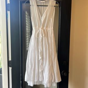 White, romantic CP Shades 70% cotton, 30% silk dress